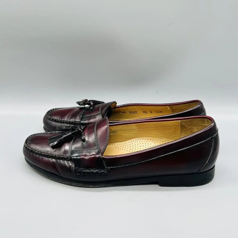 Cole Haan Shoes Mens 9.5 Brown Leather City Tassel Loafers Slip On Dress Classic